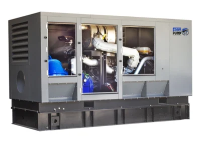 Powerful diesel engine integration for off-grid slurry pumping and pipeline pressure support.