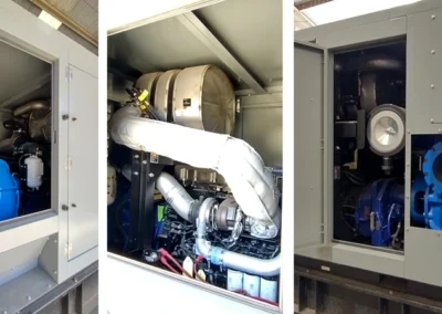 Modular booster station designed to maintain flow velocity in long-distance slurry lines.