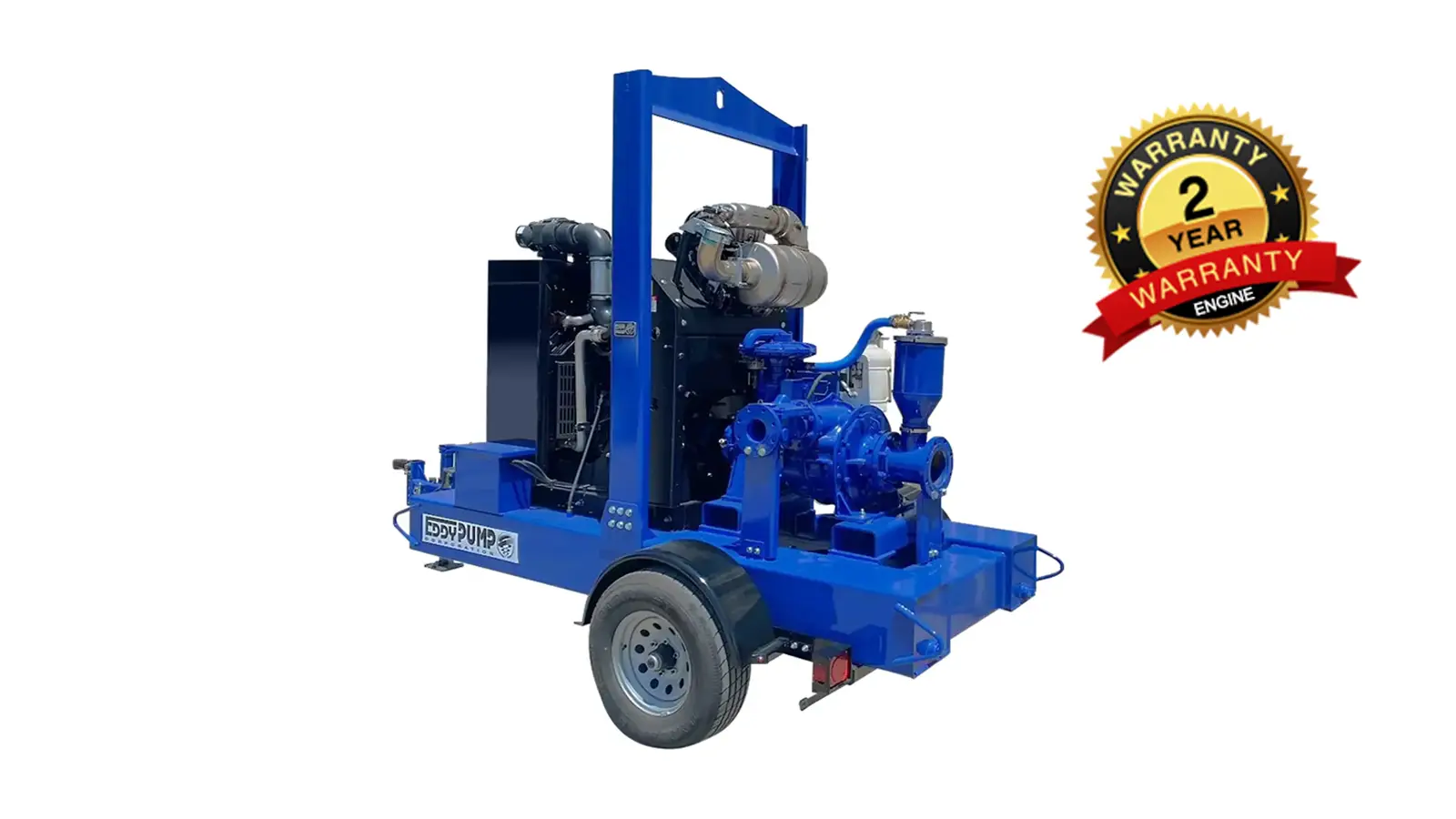 4-inch self priming slurry pump mounted on trailer for high solids pumping, dredging, and industrial slurry transfer applications