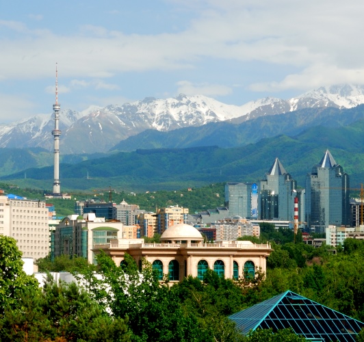 Almaty - Vibrant city at the foothills of the Trans-Ili Alatau mountains.