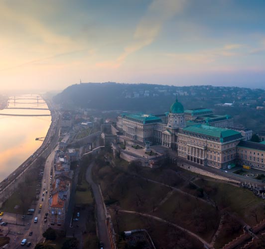 Budapest Seashore Landlocked city, with riverbanks along the Danube