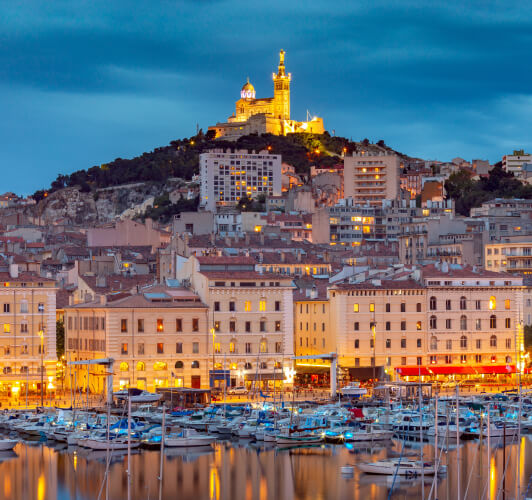 Embracing the Mediterranean, Marseille thrives with its vibrant coastal location