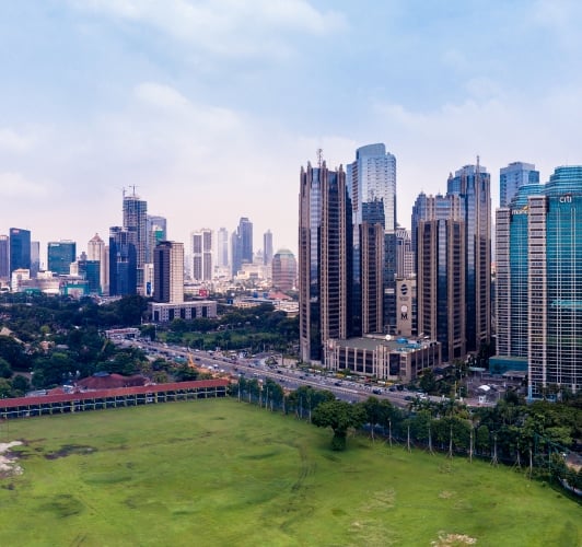 Jakarta - A skyline adorned with towering buildings characterizes Jakarta