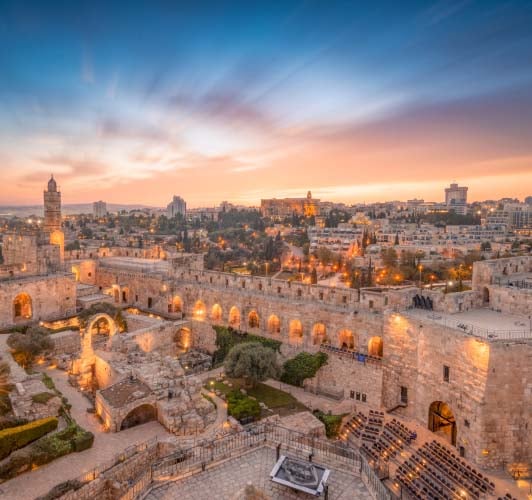 Jerusalem - Night view adorned with historic splendor