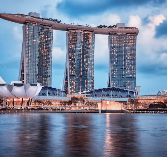 Marina Bay is Singapore's picturesque waterfront landmark