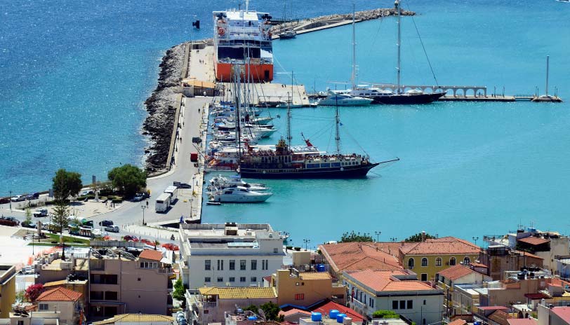 Maritime haven where trade meets the Aegean's embrace