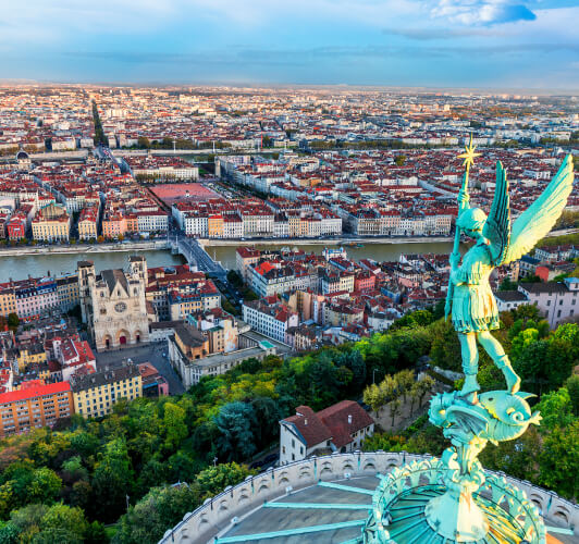 Nestled between rivers and hills, Lyon captivates with its scenic location