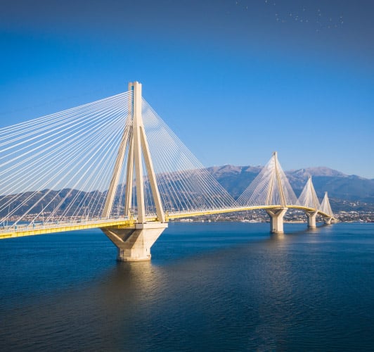 Patras - Iconic bridge spanning the Gulf of Corinth