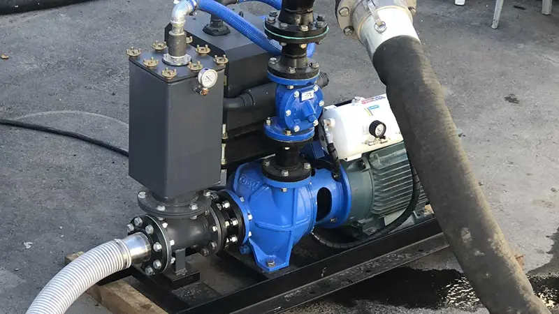 Skid-mounted positive displacement pump for high-viscosity fluids