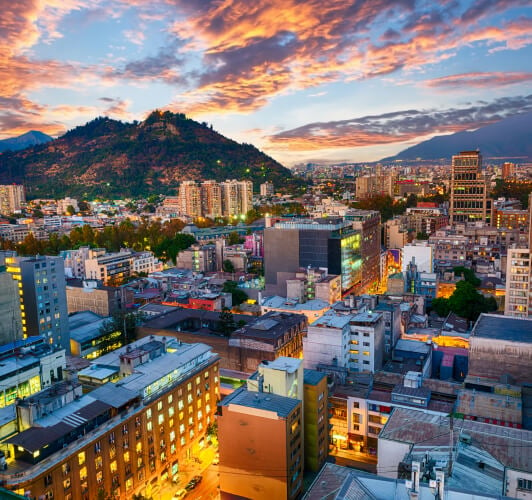 Santiago - Chile's Capital and largest city, located in central Chile