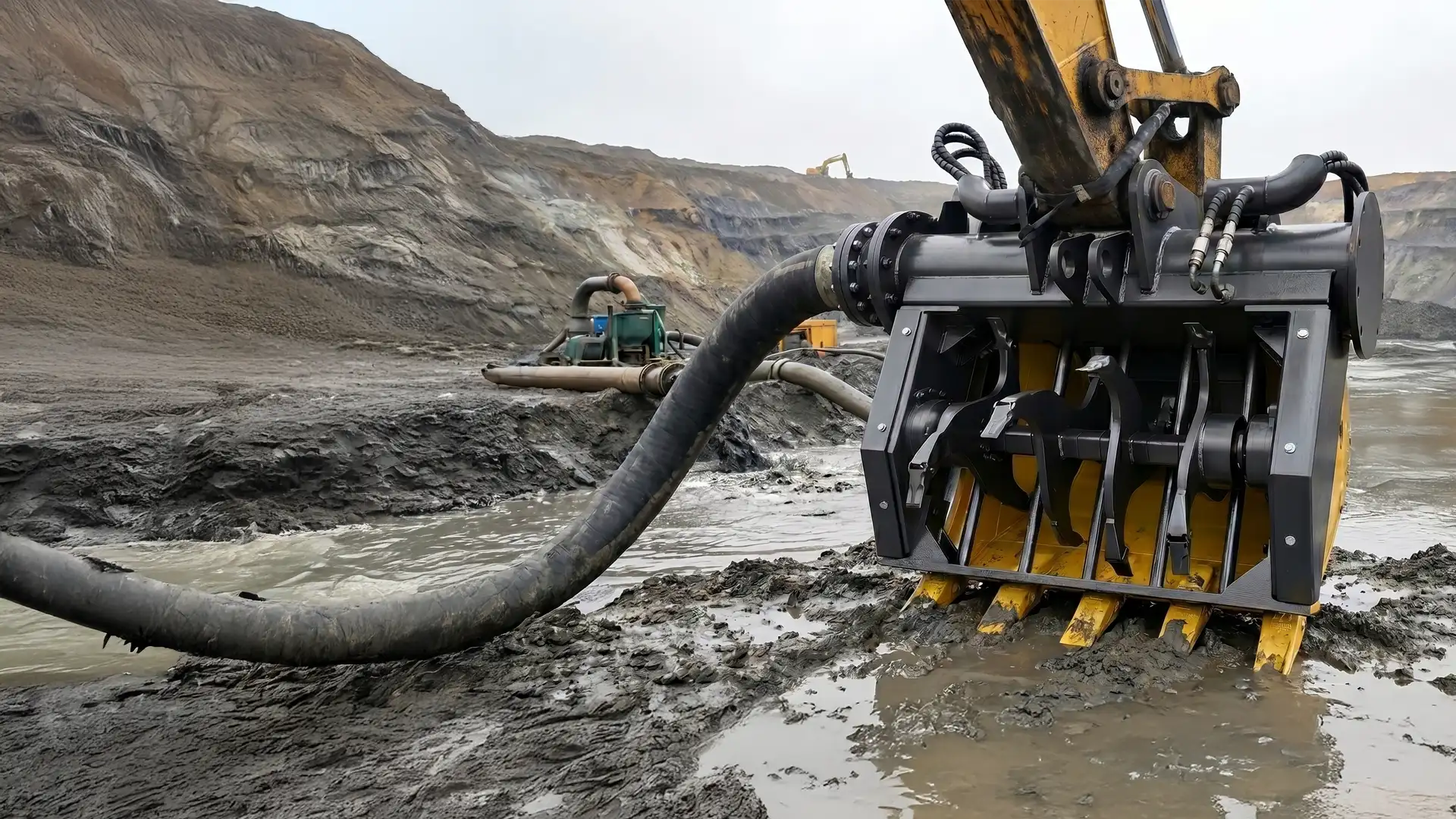 Excavator Pump Bucket Eddy Pump Self-Priming Excavator Pump Bucket Hero Banner Image