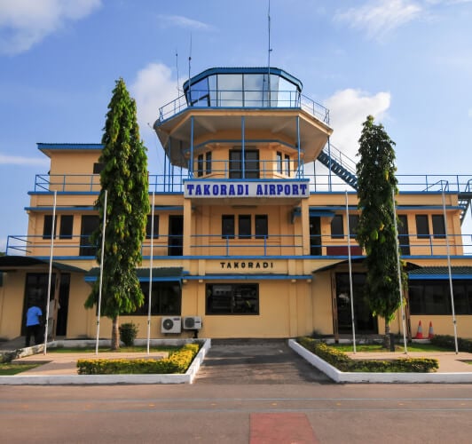 Takoradi - Coastal city home to a bustling airport and seaport