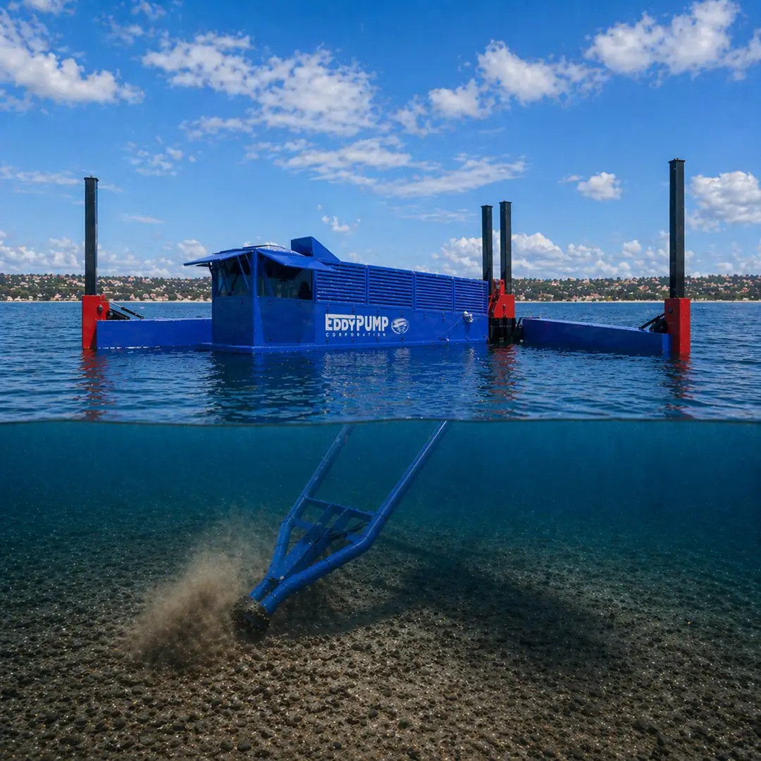 Remote-controlled dredge removing sludge and sediment in industrial water environment