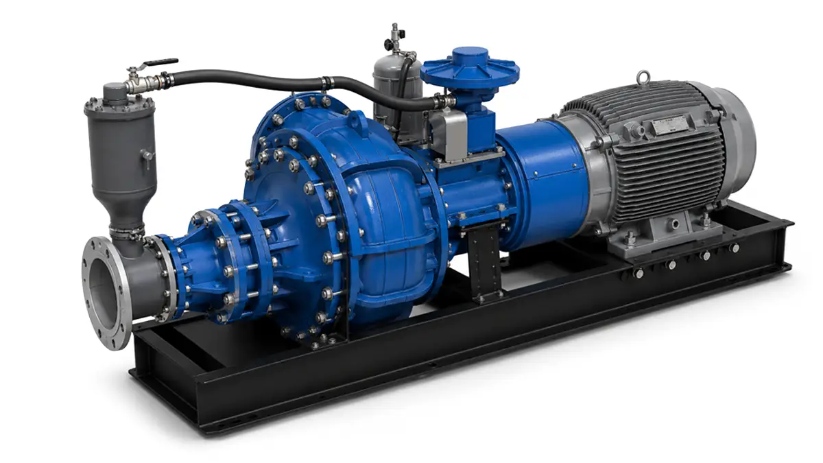 Side View Cutaway Diagram Of Pump Internal Rotor