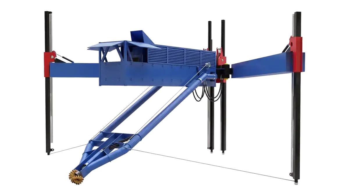 Autonomous ModDredge Rendering of the EDDY Pump Autonomous ModDredge for sand and gravel pit dredging