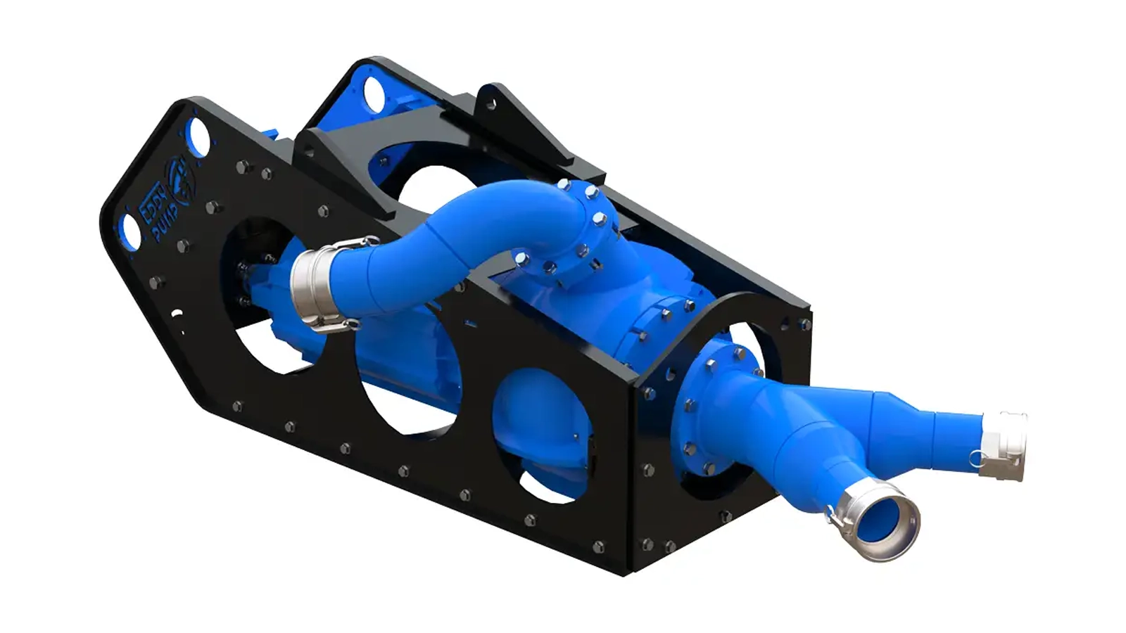Compact self-cleaning diver dredge attachment for underwater sludge pumping and abrasive slurry transfer