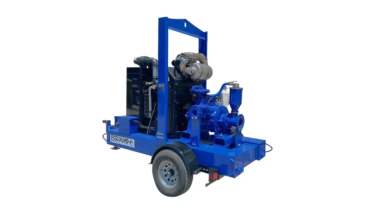 eddypump-self-priming-pumps-1200x675 Blue EDDY self-priming slurry pump with diesel engine on a trailer