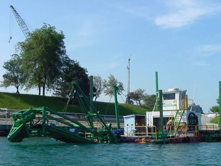 Environmental dredge in operation